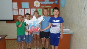 Флаг РФ из ладошек
